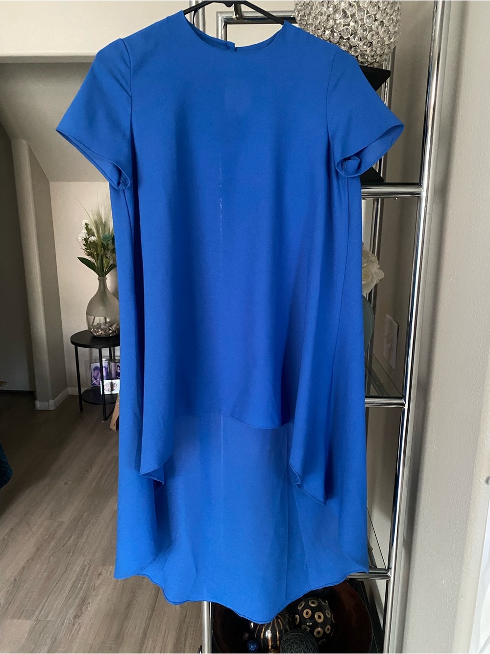 NWOT Royal Blue Asymmetrical Hem Sheath Dress ~ S